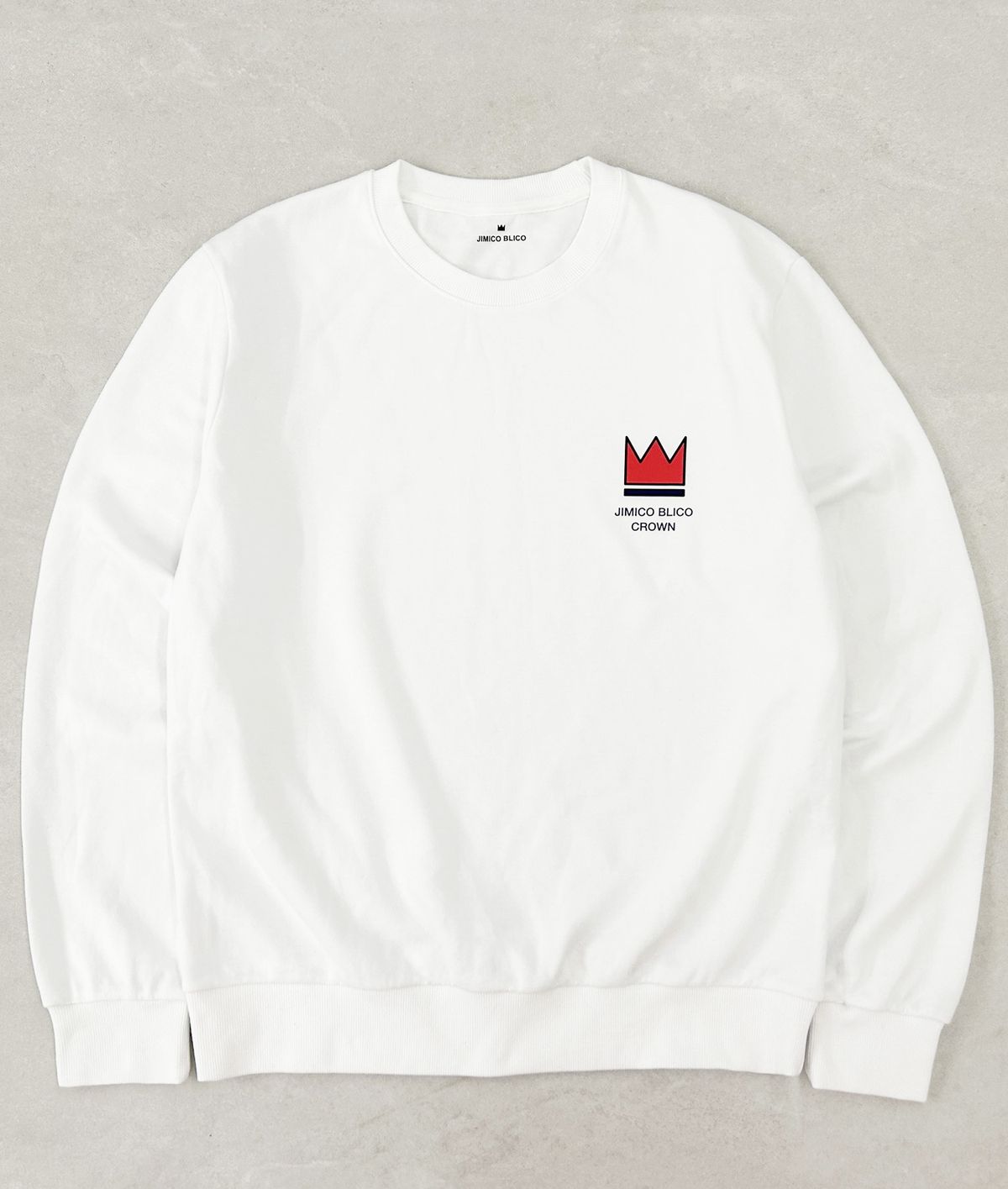 지미코 브리코(JIMIKO BLICO) JK crown spe white mtm 스페셜 크라운 화이트맨투맨