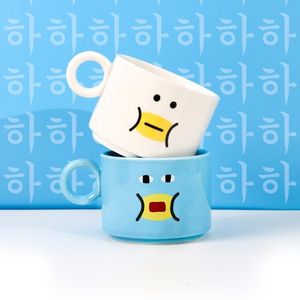 아찔 페이스 머그컵(블루/화이트)