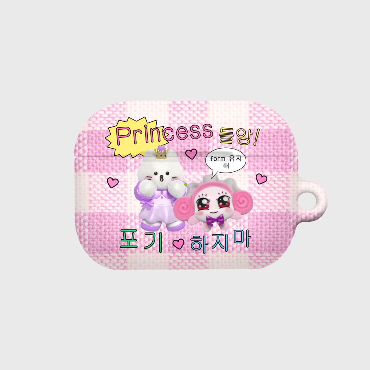 어프어프(EARPEARP) [프로3 추가][어프어프X쿵야]품위 샐러리쿵야-PINK(에어팟프로-하드)
