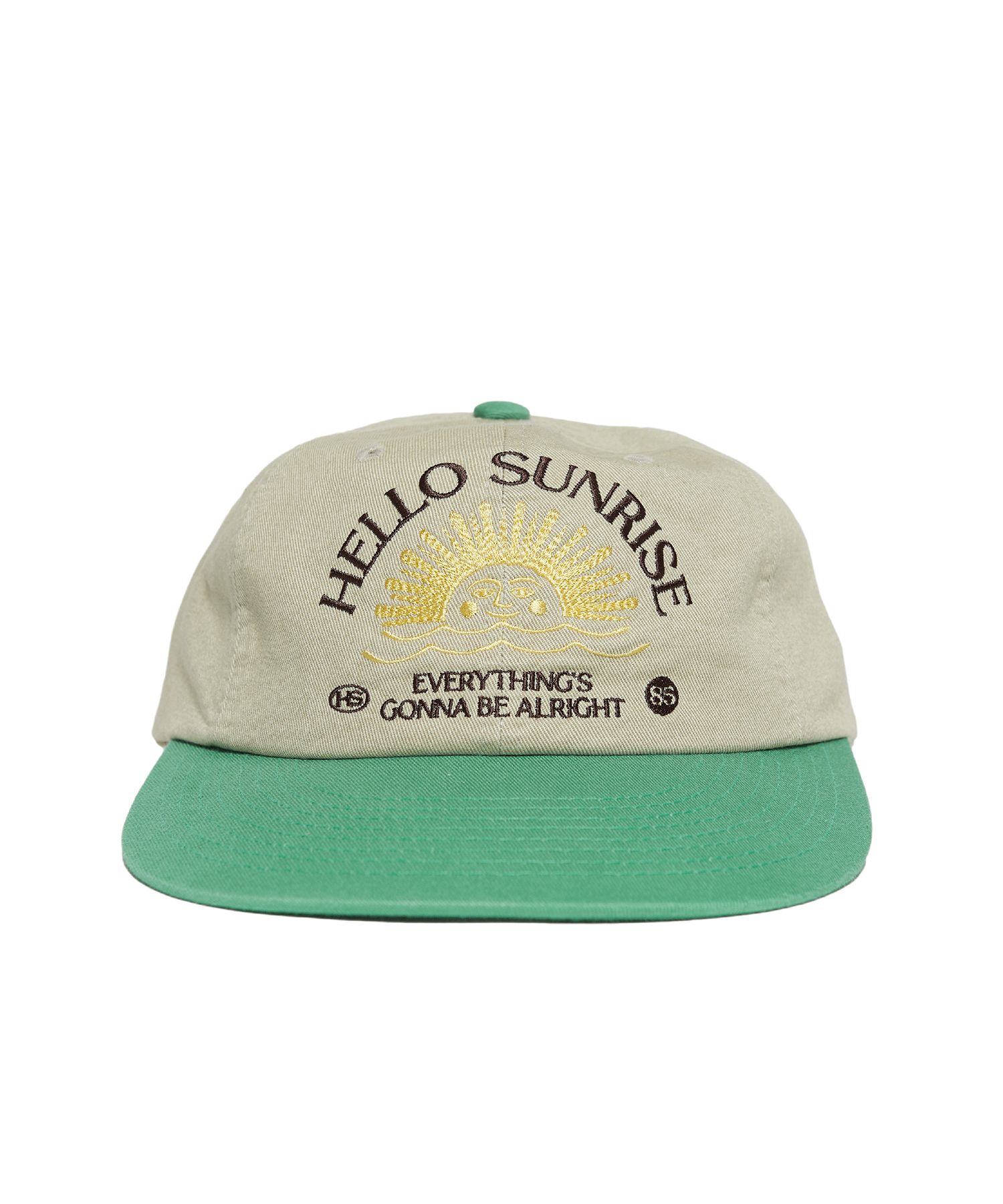 헬로 선라이즈(HELLO SUNRISE) Washed HS Arch Logo 6Panel Cap (Beige & Vintage Green)  - 사이즈 & 후기 | 무신사