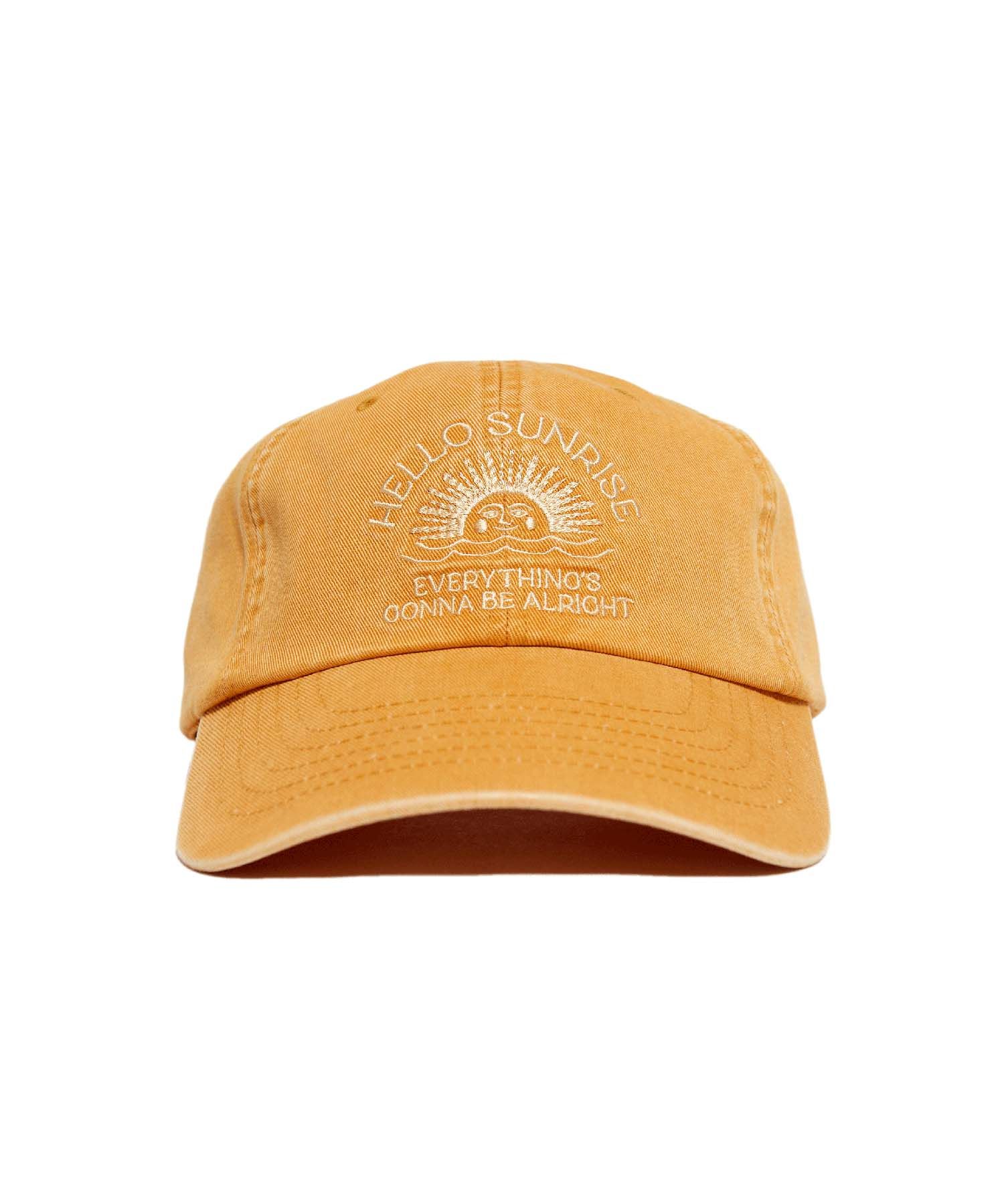 キャップ Hello Sunrise Washed VTG Arch Logo Ball Cap Sunset Orange 23 헬로 선라이즈(HELLO SUNRISE) Washed VTG Arch Logo Ball Cap