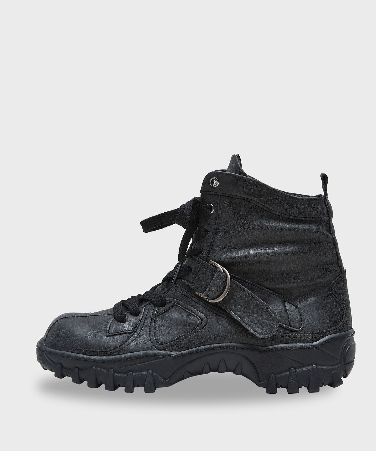네거티브쓰리(NEGATIVETHREE) Engineered boots Sneakers BLACK