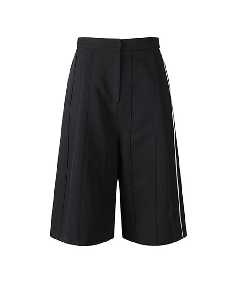 Twill Patch Work Wide Short Pants_RQPAA23516BKX