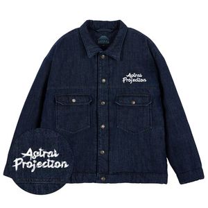 아스트랄 레터링 오버핏 트러커 자켓_데님