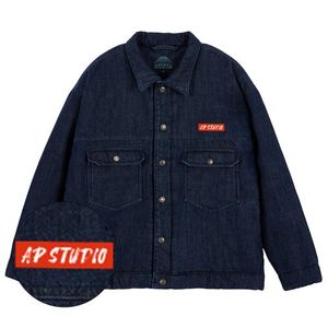 에이피 스튜디오 오버핏 트러커 자켓_데님
