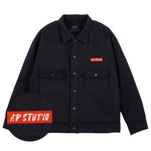 에이피 스튜디오 오버핏 트러커 자켓_블랙