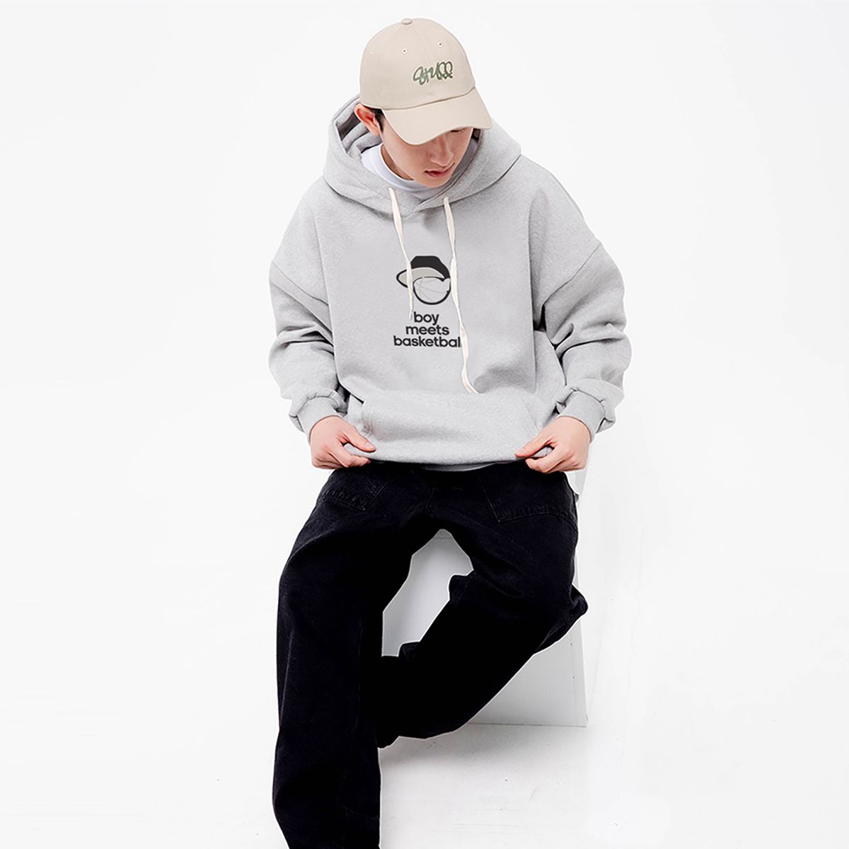 스터프(STUFF) 바스켓볼 보이 후드티