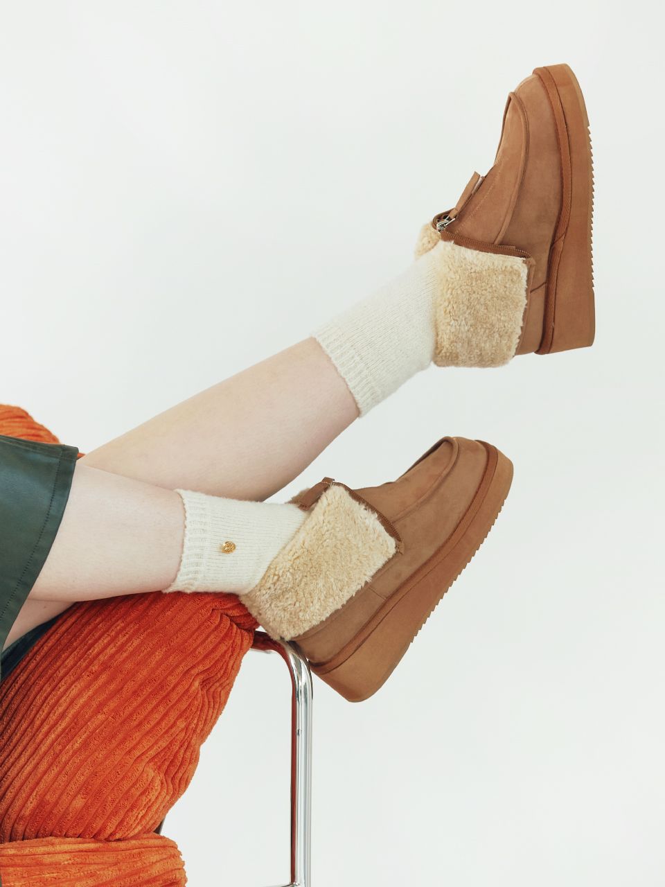 ◆KOMOREBI MUSEUM◆ Handmade suede lamb shearling snow ankle MUSINSA | KOMOREBI MUSEUM KM134 Handmade Lamb Shearling