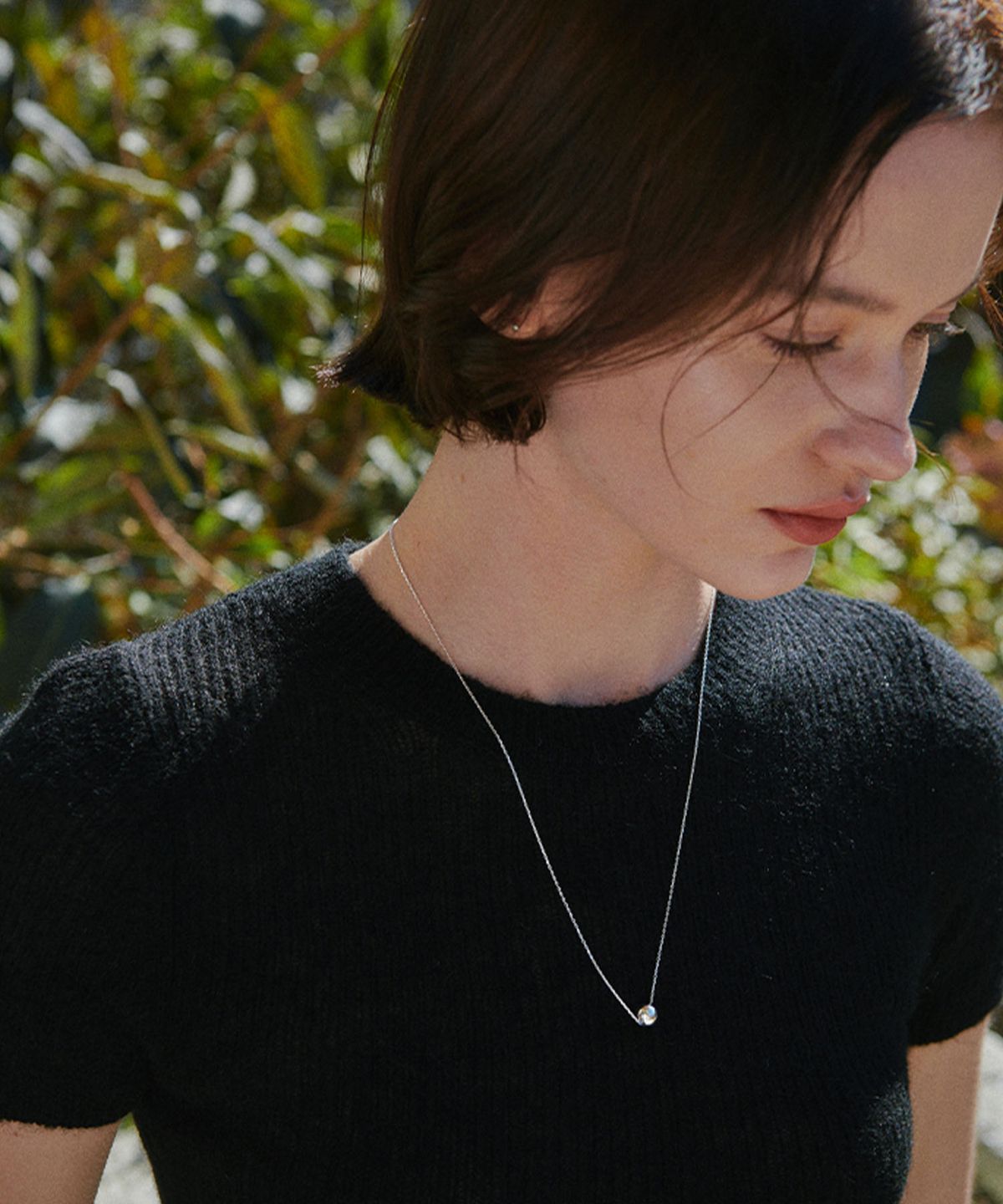 베흐트(VERTE) [925 silver] Un.silver.174 / simple ball necklace (long ver.)