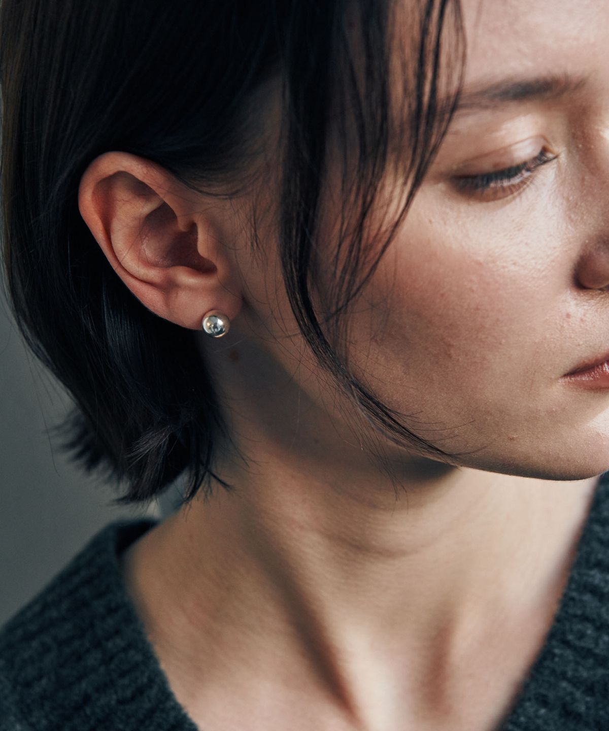 베흐트(VERTE) [925 silver] Deux.silver.165 / haute ball earring (8mm)