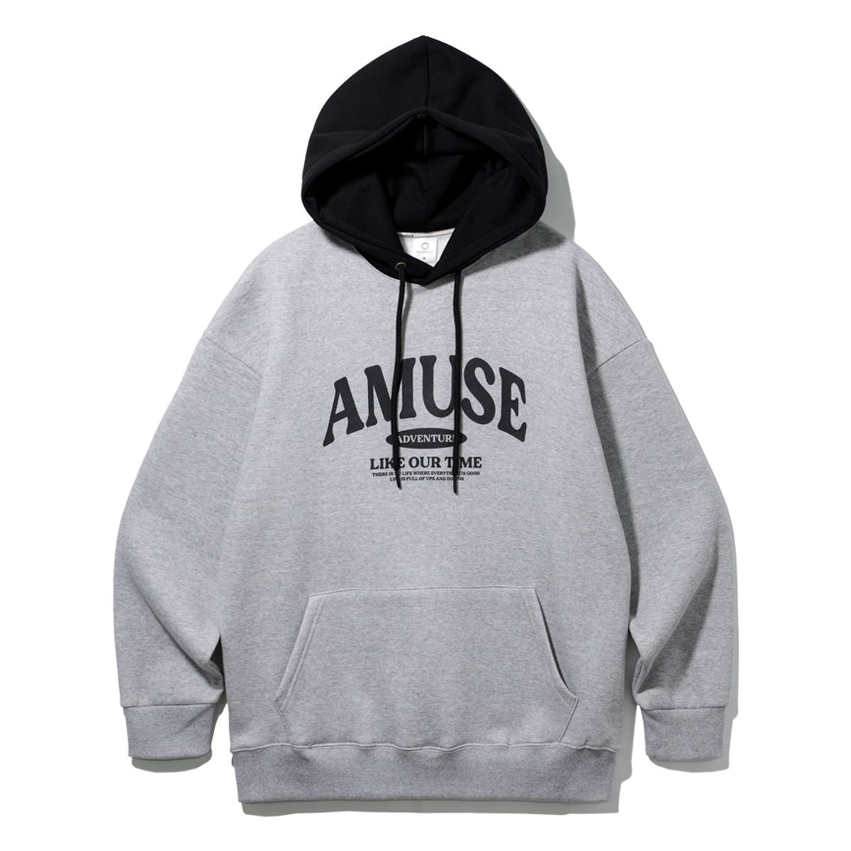 앨빈클로(ALVINCLO) AMUSE 모자배색 오버핏 후드티 AVH512 (4 COLOR)