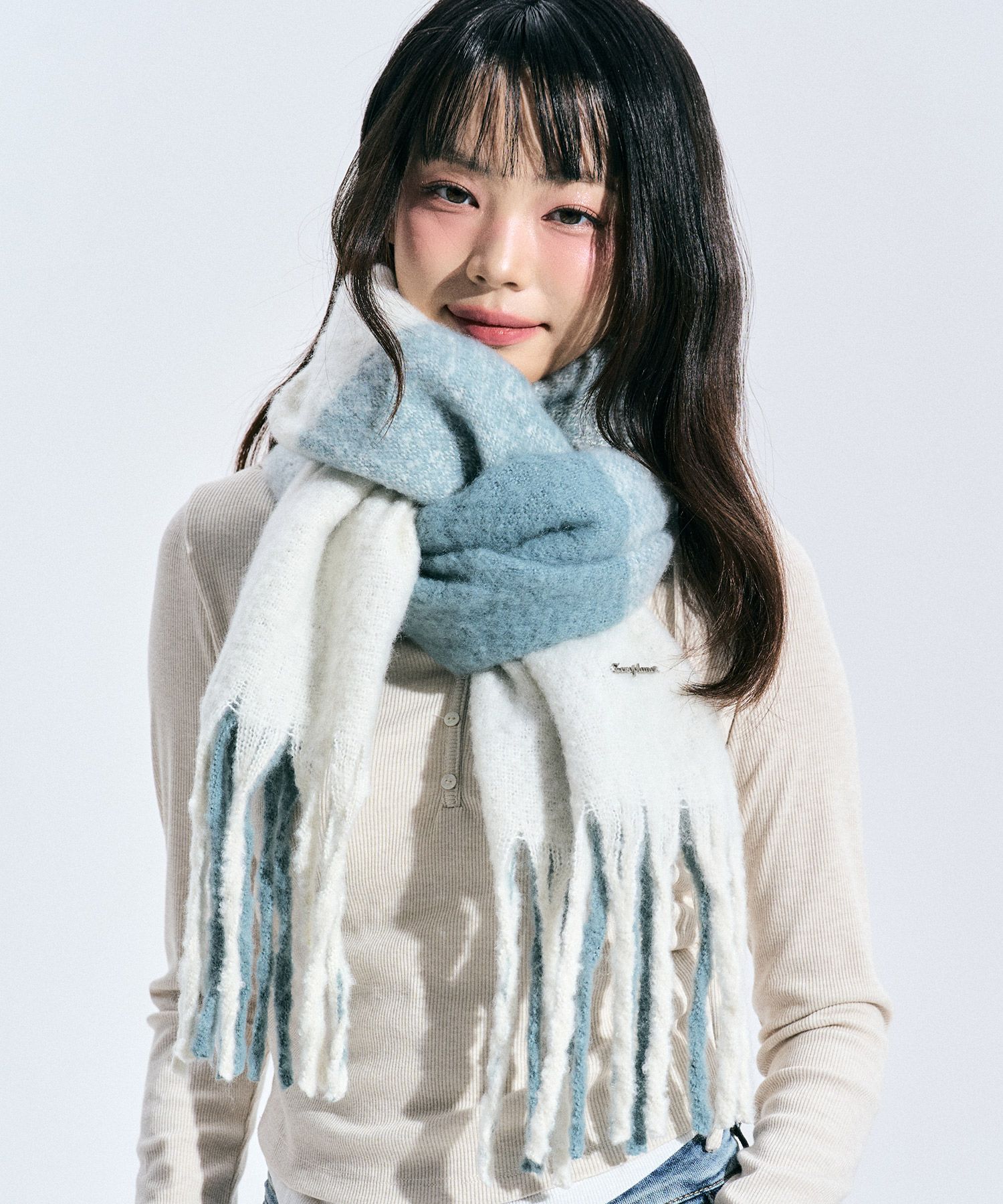 MUSINSA | ZEROPLANET Soft ribbon long muffler [3COLOR]