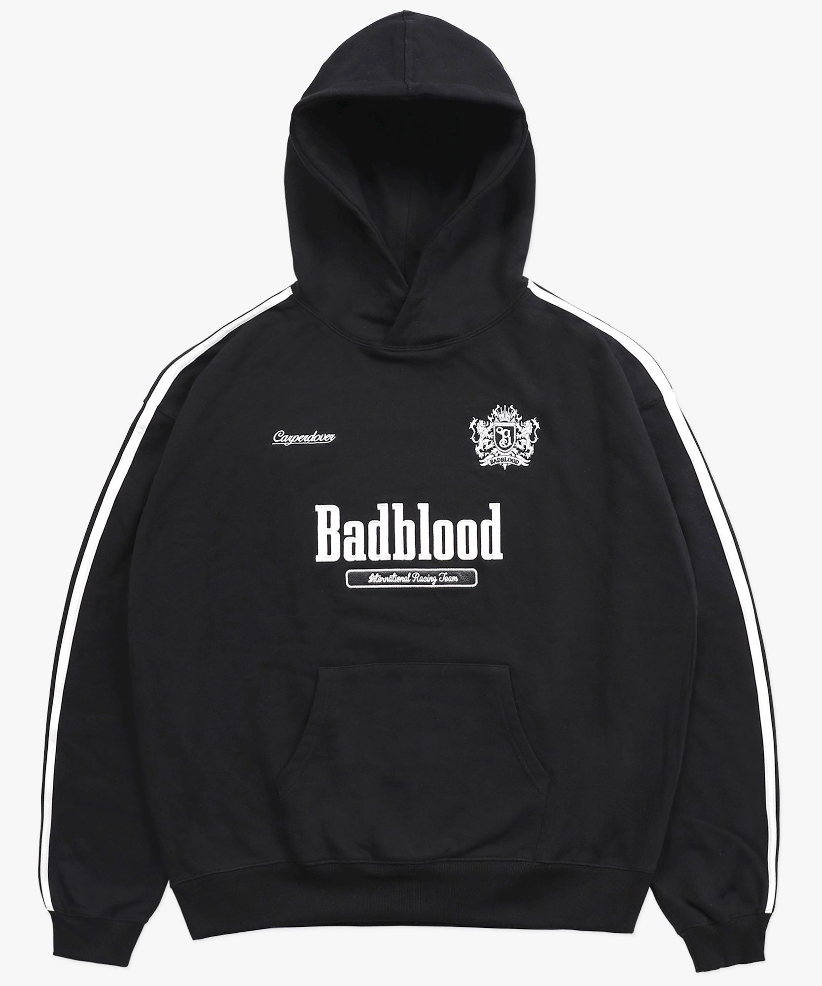 MUSINSA公式 | BADBLOOD Sports Club Hood Large Fit - Black