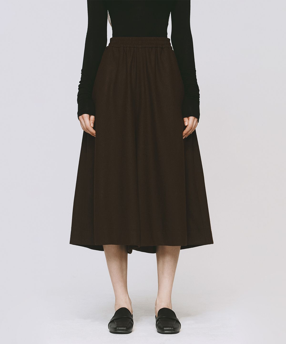 모노포비아(MONOPHOBIA) WOOL WIDE PANTS BROWN 울 와이드 팬츠