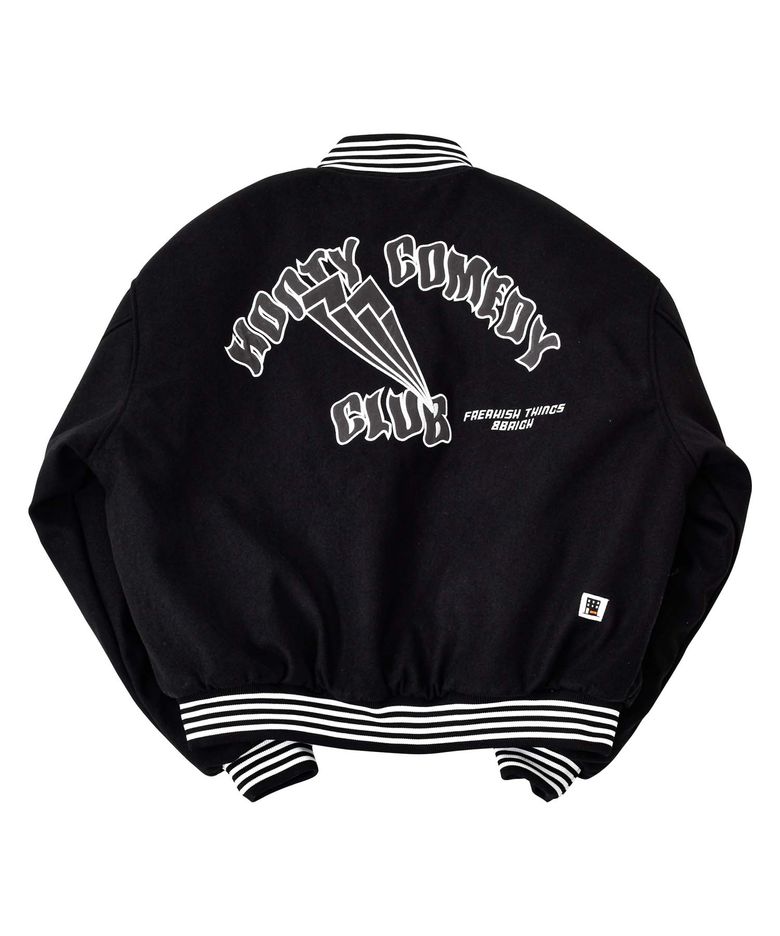SMILING EYES VARSITY ZIP-UP JACKET