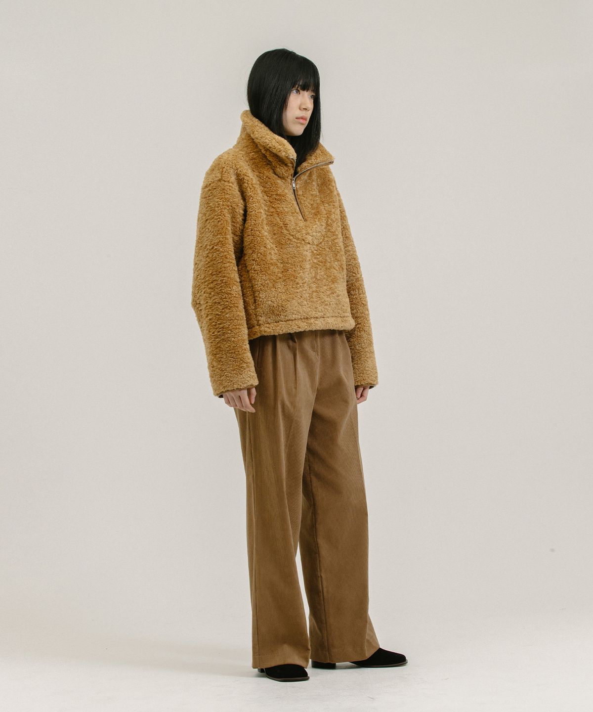 네벨에브리웨어(NEBELEVERYWEAR) Corduroy Wide Pants_Brown