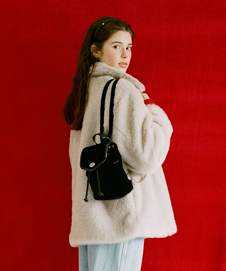 Velvet Mini Fle Backpack - Velvet Black