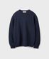 CASHMERE WOOL CREWNECK KNIT [MELANGE NAVY]