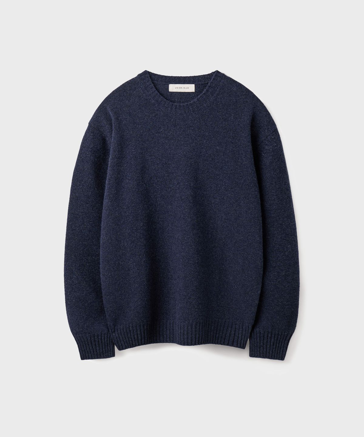 유니온블루(UNION BLUE) CASHMERE WOOL CREWNECK KNIT [MELANGE NAVY]