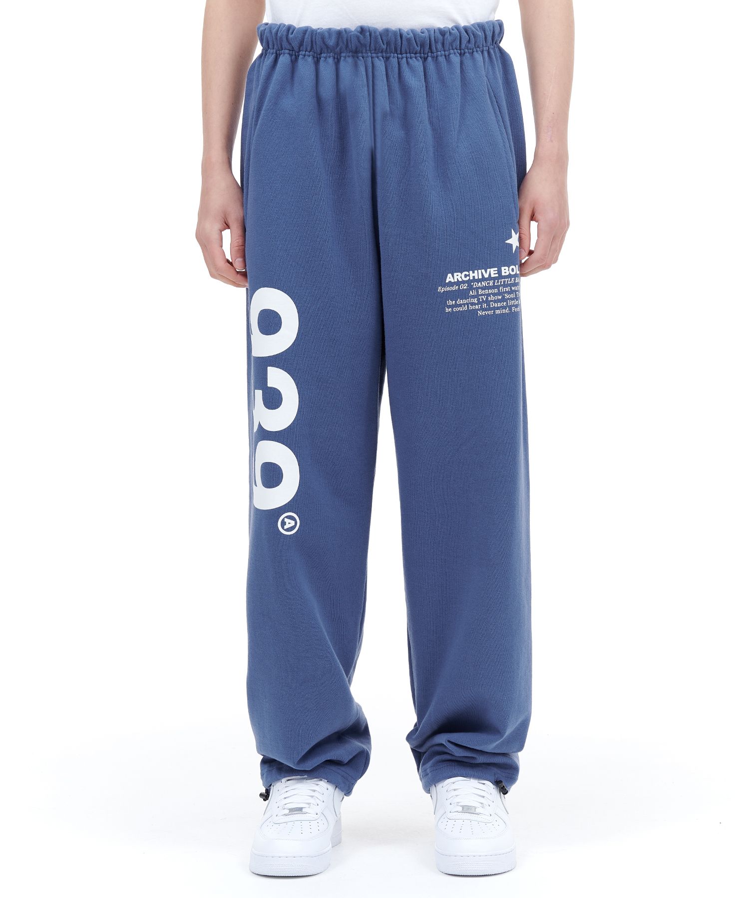 MUSINSA | ARCHIVE BOLD 939 LOGO SWEAT PANTS (BLUE)