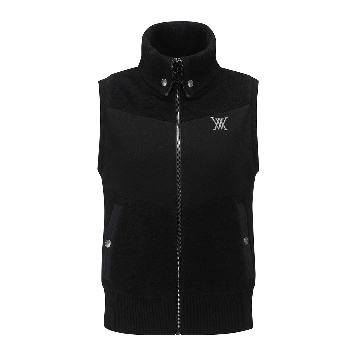 어뉴골프(ANEW GOLF) WOMEN HYBRID KNIT VEST_BK