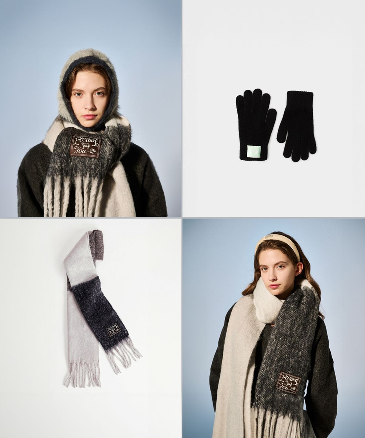 이터널유(ETERNALYOU) MANO GLOVES & CUELLO MUFFLER SET