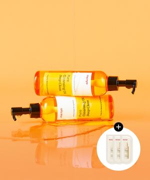 [2 PACK] 퓨어 클렌징 오일 딥 클린 200ml (+소이빈 클렌징 밀크 사섀 3매 증정)