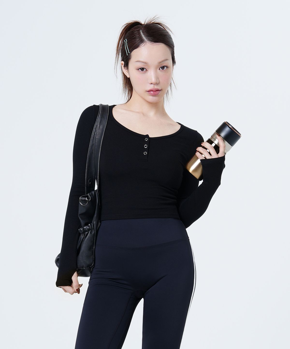 콘치웨어(CONCHWEAR) 블랑 골지 크롭탑 (4colors)