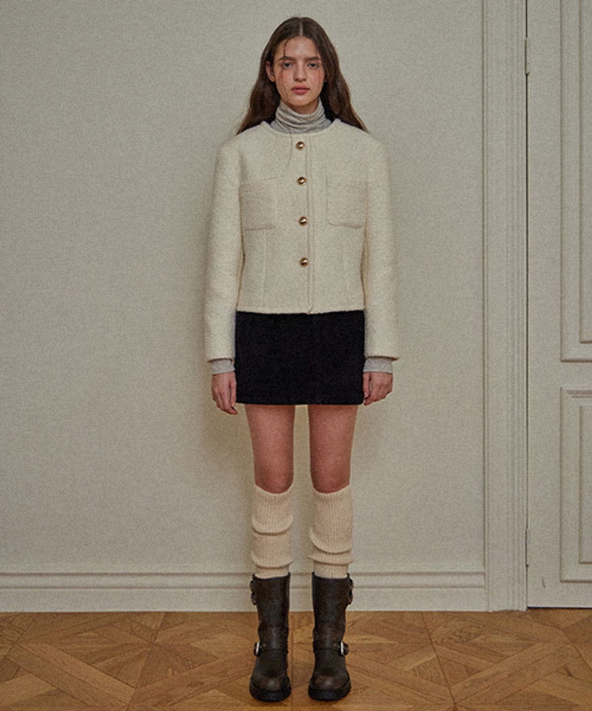 헤인트(HAINT) CAROL CORDUROY MINI SKIRT_3COLORS_BLACK
