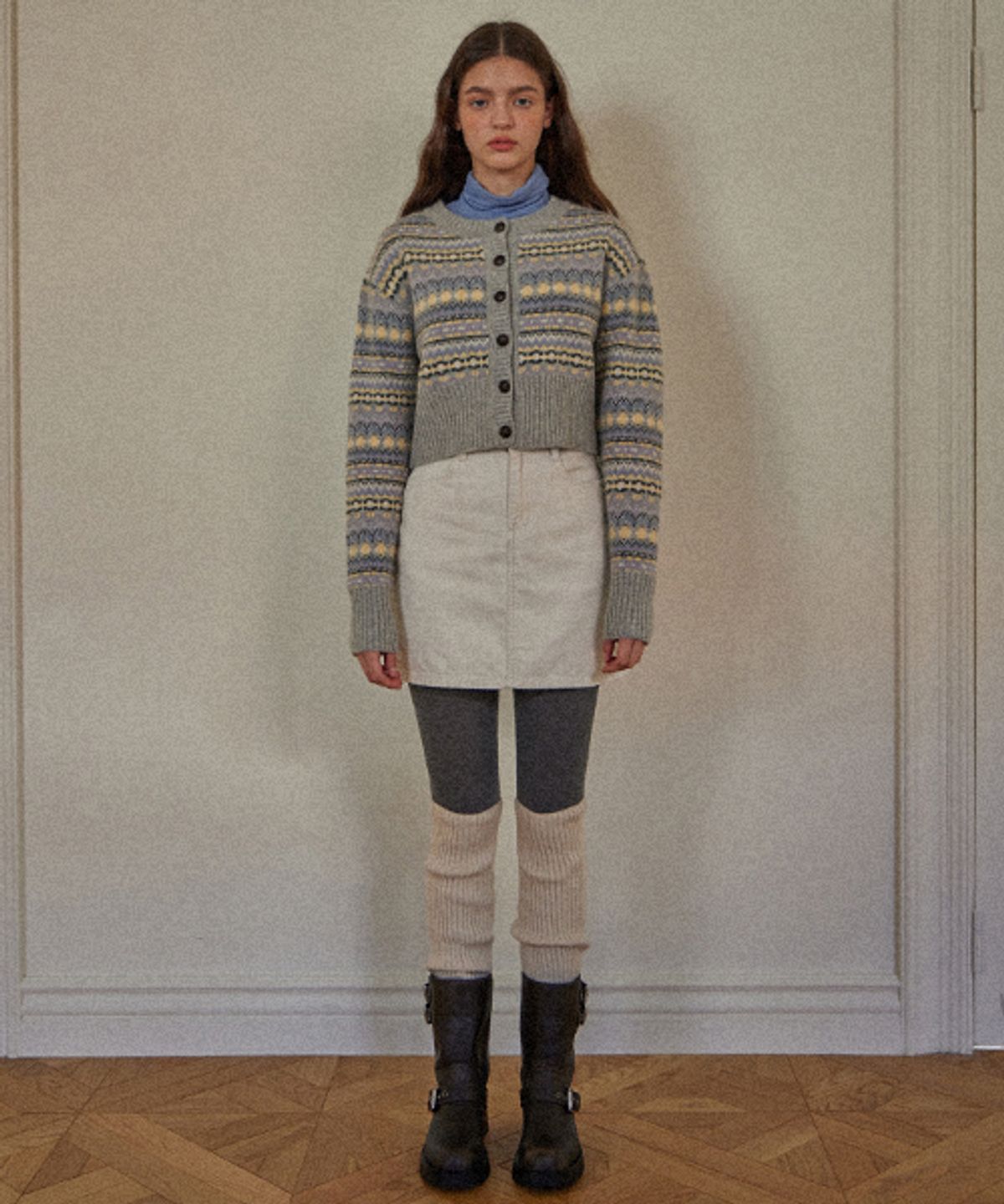 헤인트(HAINT) CAROL CORDUROY MINI SKIRT_3COLORS_IVORY