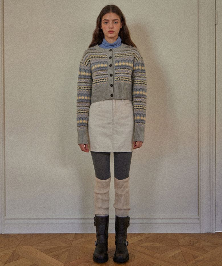 CAROL CORDUROY MINI SKIRT_3COLORS_IVORY