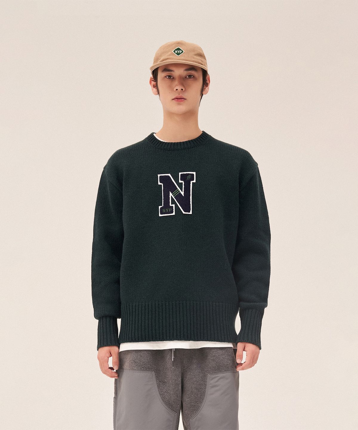 엔와이피(N.Y.P) Crew Neck Sweater (winter green)