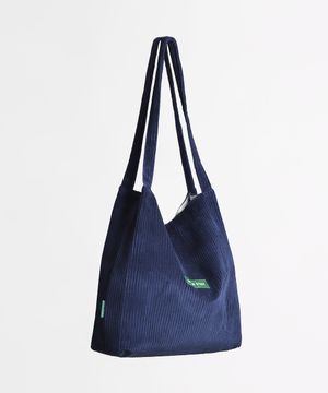 무심한듯 박시한 쇼퍼백 53 클레식 코듀로이 - 골덴 navy