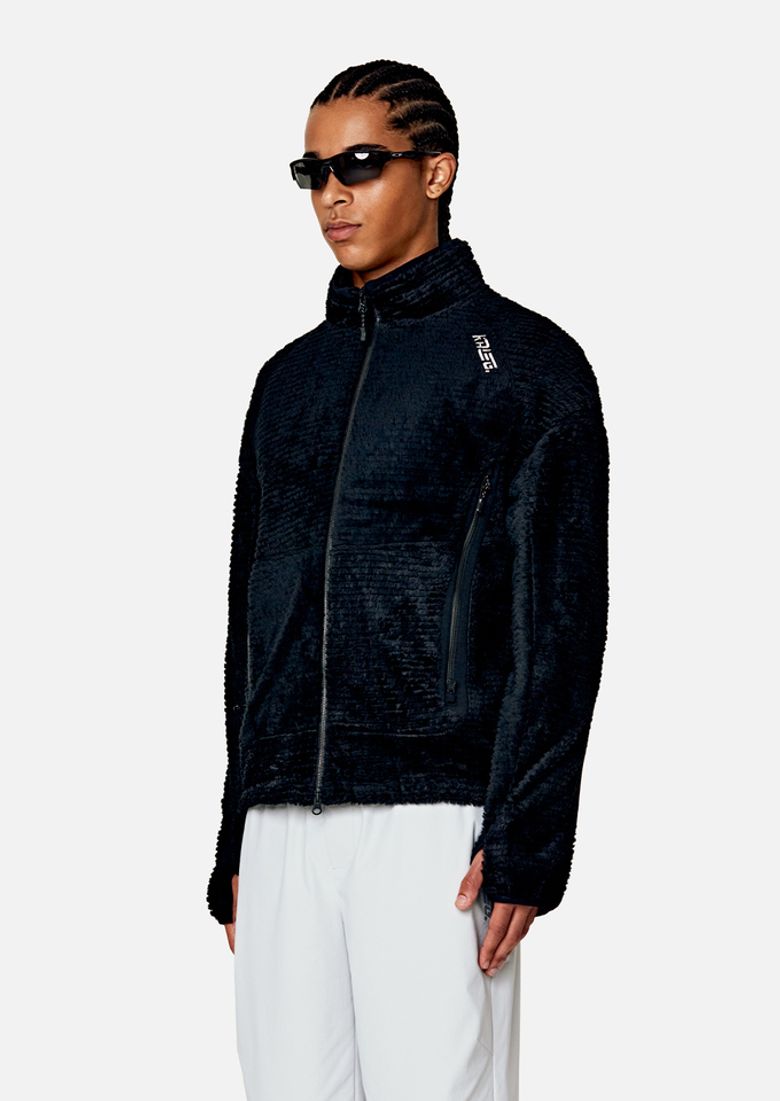 MENS WARM UP FLEECE JACKET BLACK