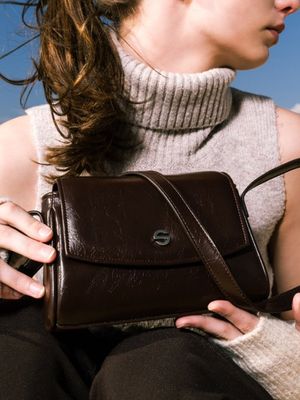 capture bag micro - crinkle choco brown