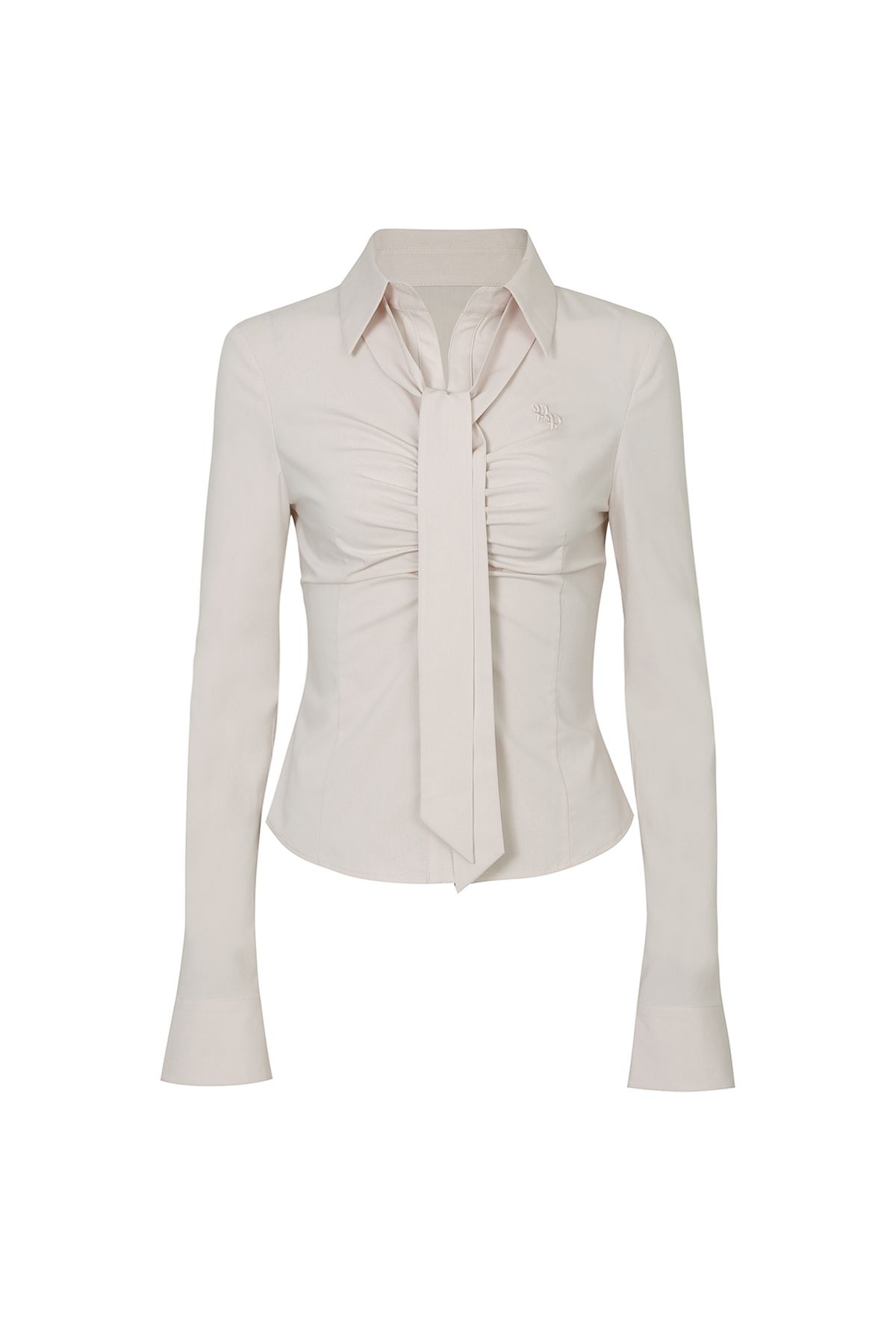 페인오어플레져(PAINORPLEASURE) VIVIAN SCARF SHIRT beige