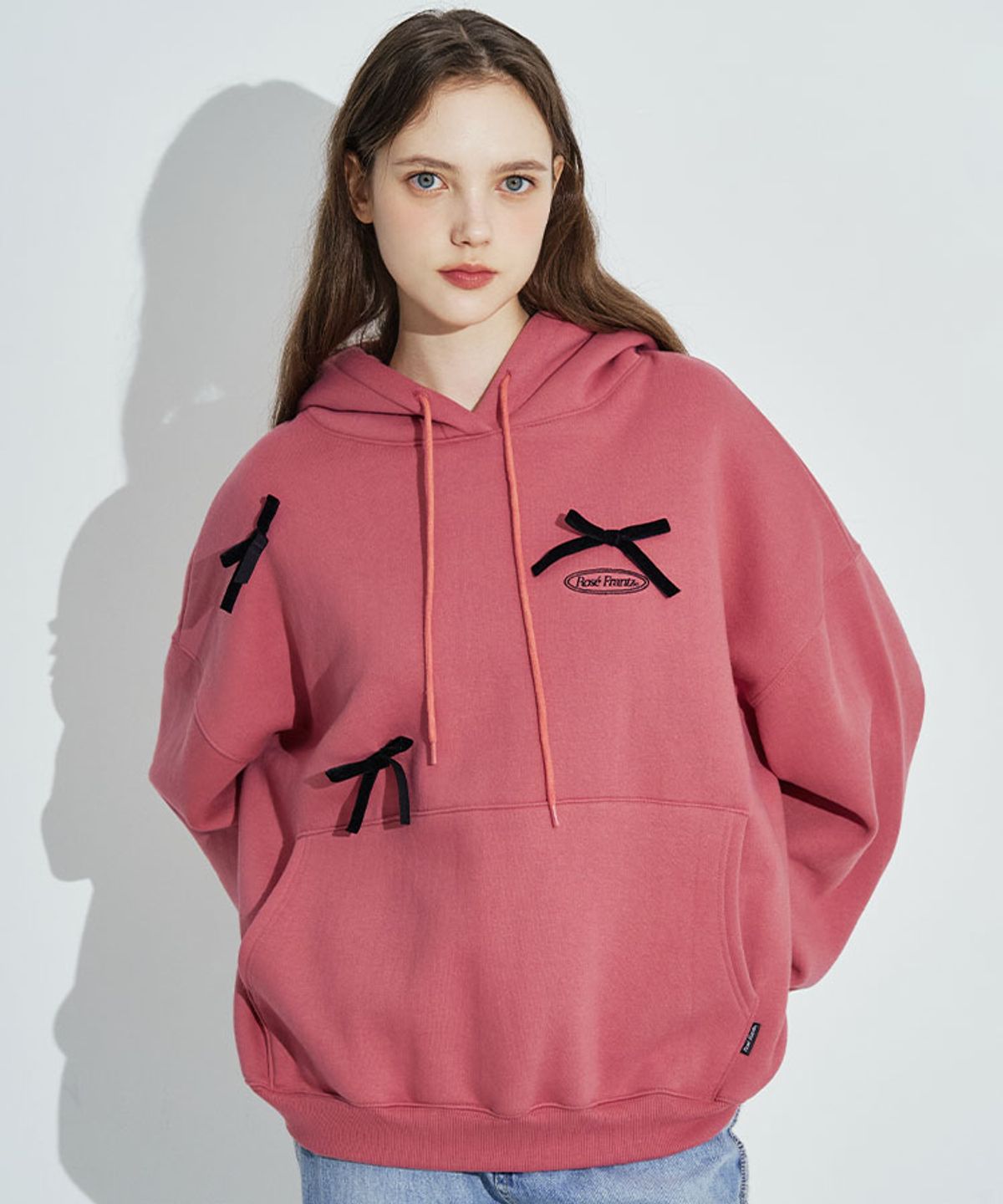 로제프란츠(ROSEFRANTZ) Velvet Ribbon Hoodie [Magenta Pink]