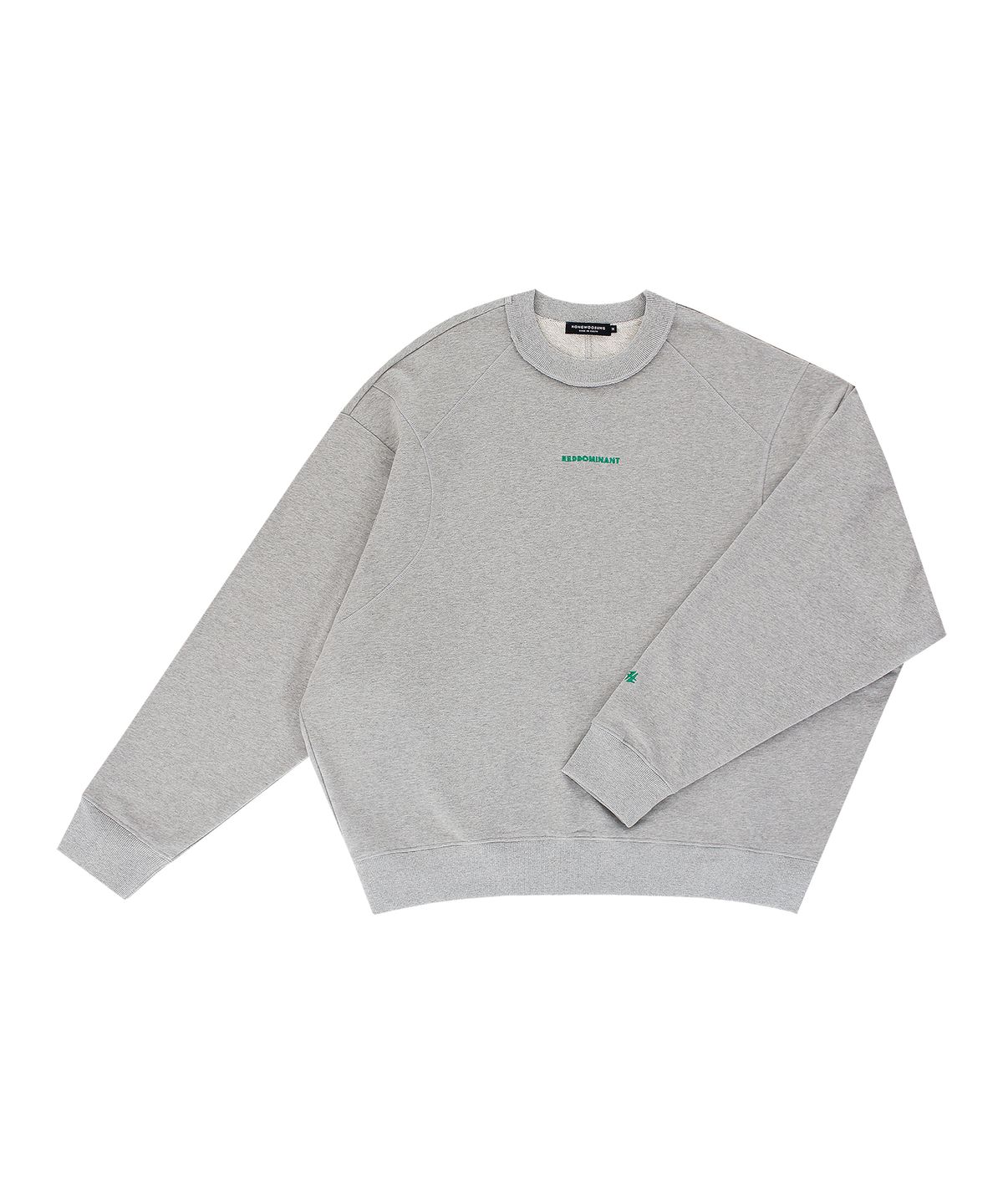 홍우성(HONGWOOSUNG) COVER STITCH SWEATSHIRT WITH A EMBROIDERY LOGO_GRAY