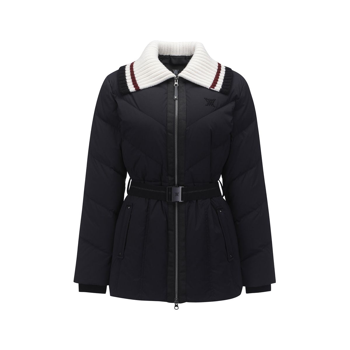 어뉴골프(ANEW GOLF) W KNIT DETACHABLE MEDIUM LENGTH DOWN JK_BK
