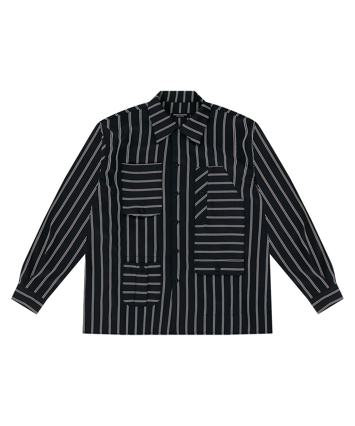홍우성(HONGWOOSUNG) FUNCTIONAL POCKET WORKWEAR SHIRTS_BLACK