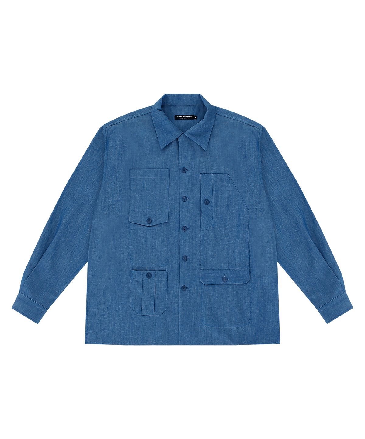 홍우성(HONGWOOSUNG) FUNCTIONAL POCKET WORKWEAR SHIRTS_LIGHT BLUE