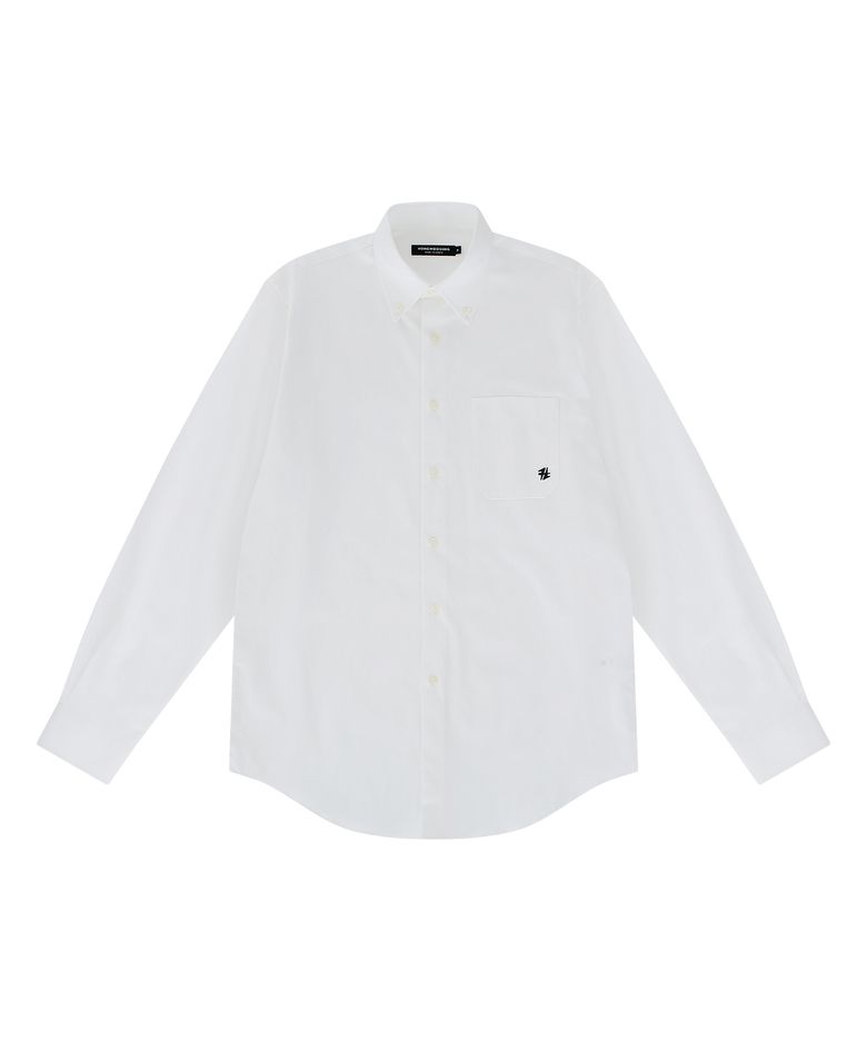 REGULAR FIT SHIRTS WITH A EMBROIDERY_WHITE