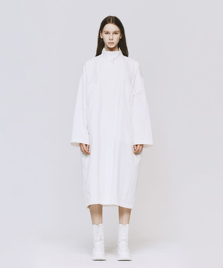 DREAMER LONG DUST COAT WHITE 싱글 집업 롱 코트