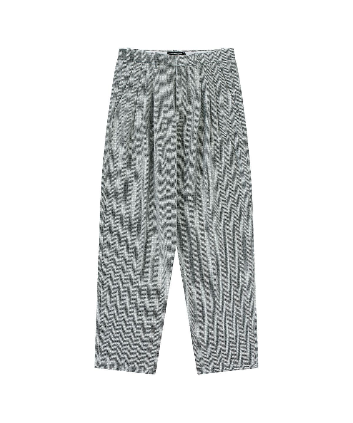 홍우성(HONGWOOSUNG) 3TUCKS TAPERED TROUSERS_GRAY