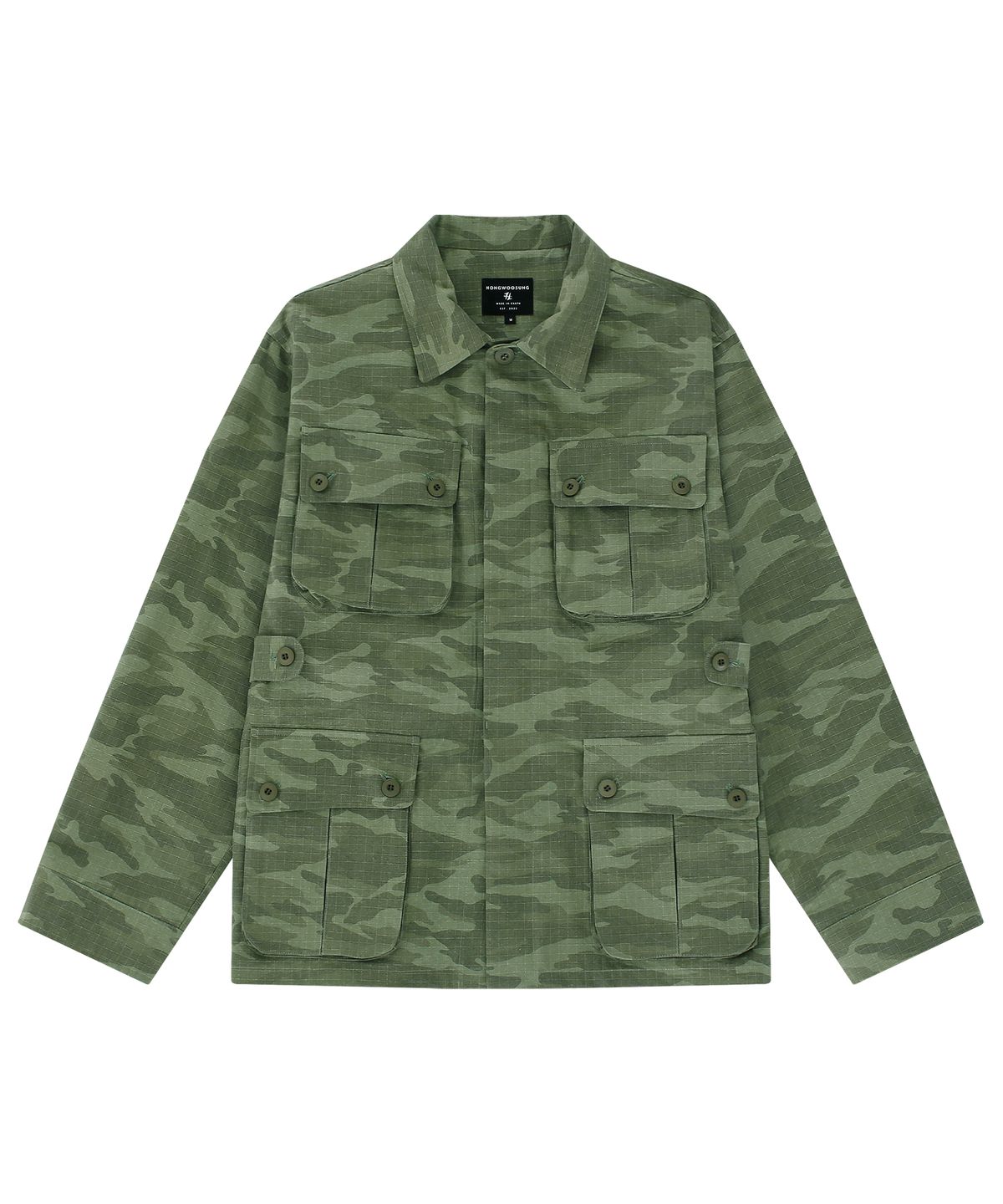 홍우성(HONGWOOSUNG) JUNGLE FATIGUE DANIM JACKET_OLIVE