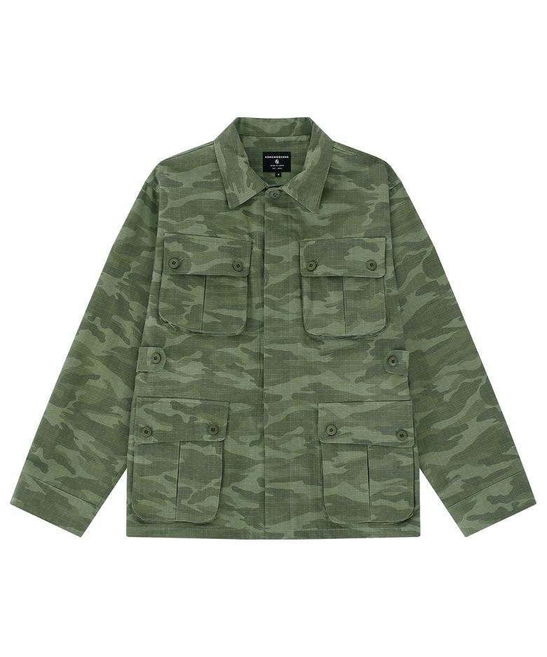 JUNGLE FATIGUE DANIM JACKET_OLIVE