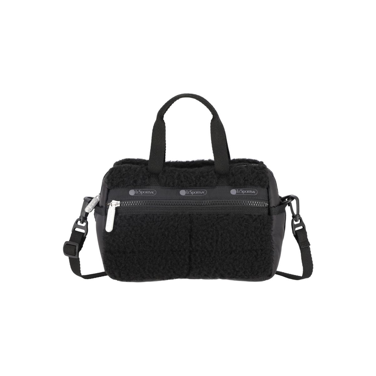 레스포색(LESPORTSAC) 블랙 셰르파 퍼피 미니 더플백 [4080.C495]