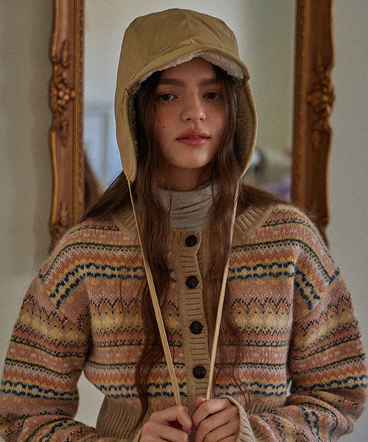 헤인트(HAINT) BONNY TROOPER HAT_3COLORS_LIGHT BEIGE