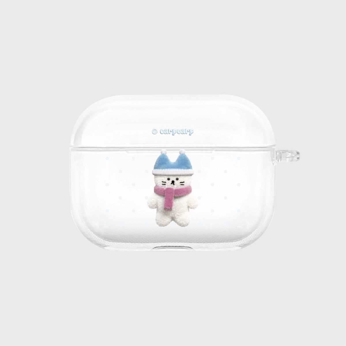 어프어프(EARPEARP) 화이트 윈터 치치(에어팟프로-클리어하드)