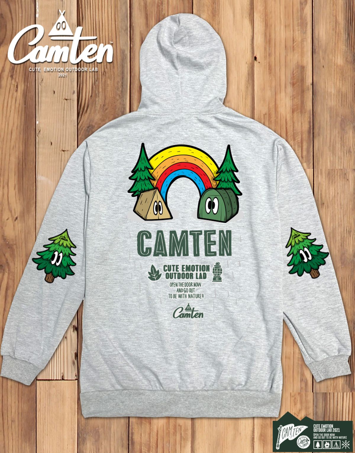 돌돌(DOLDOL) Camten-zipup-hoody-07 감성 캠핑 브랜드 캠텐 캐릭터 그래픽 집업 후드티 후디
